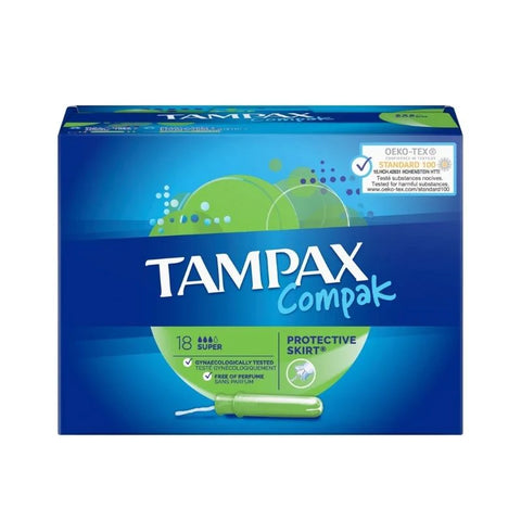 TAMPAX COMPAK SUPER GREEN 18s