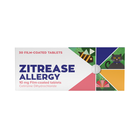 ZITREASE ALLREGY 10MG CETIRIZINE DIHYDROCHLORIDE 30'S