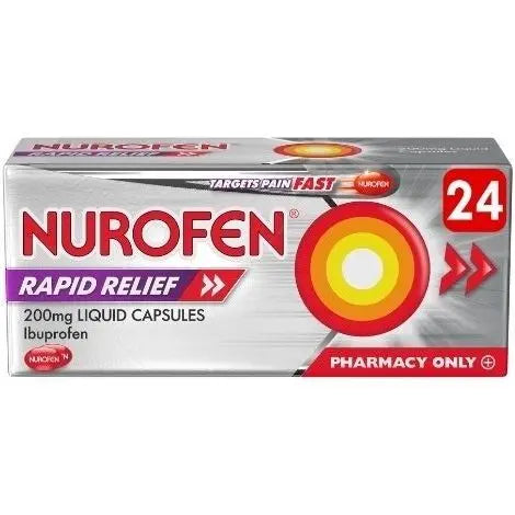 NUROFEN RAPID RELIEF 200MG LIQUID CAPSULES 24 784964