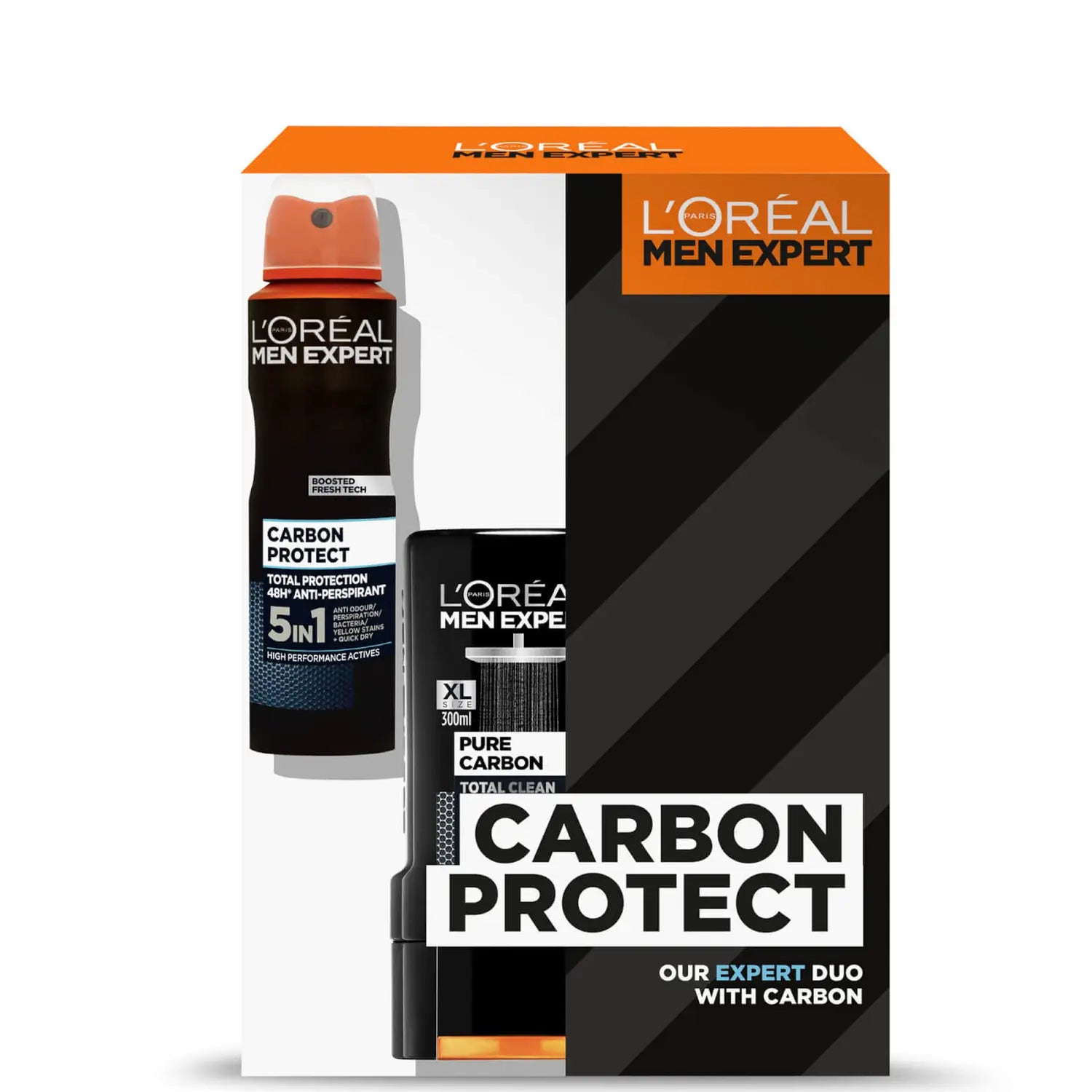 LOREAL MEN EXPERT CARBON POWER SHOWER GEL 300ML & DEODORANT 150ML 7826 -  LeahysPharmacy